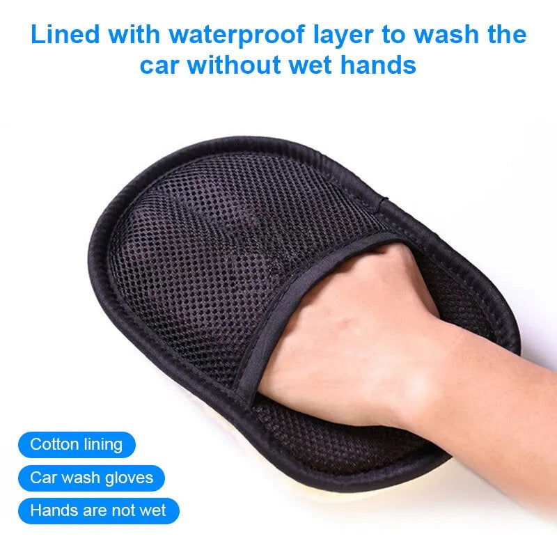 Car Wash Gloves Imitation Wool Velvet Non Damage Paint Wiping Cloth Waxing Thickening Car Beauty Products Wiping Gloves Cleaning - Slobuy