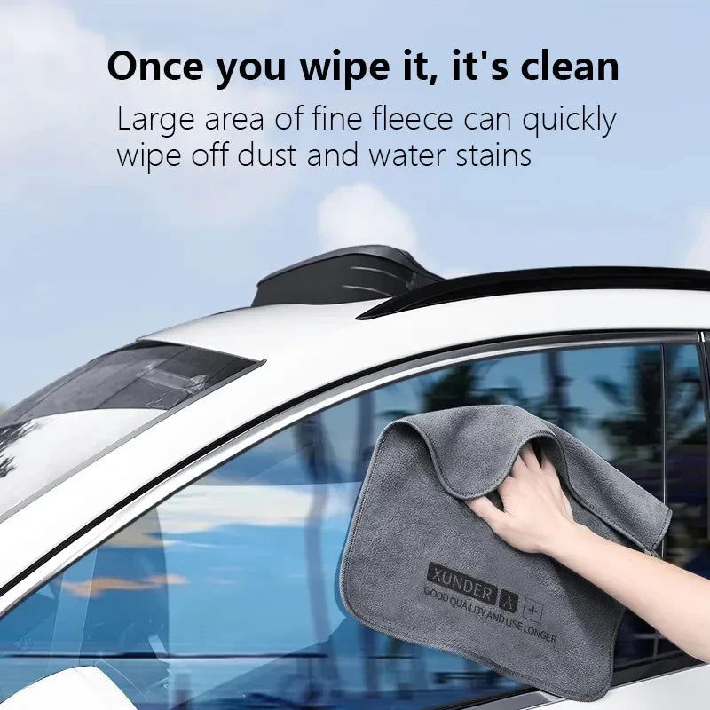 Car Wash High-end Microfiber Towel Car Cleaning Drying Cloth Hemming Car Care Cloth Detailing Wash Towel Car Cleaning - Slobuy