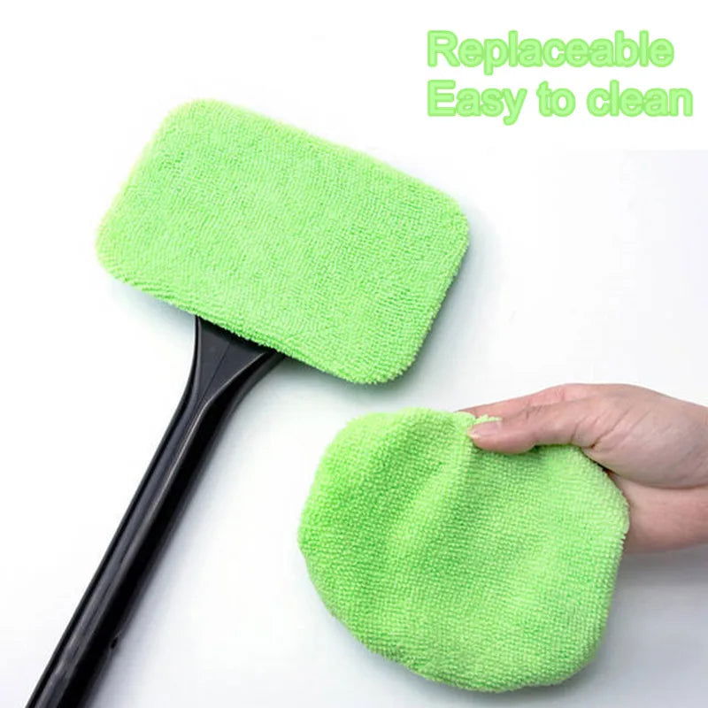 Car Window Cleaner Brush Kit Windshield Cleaning Wash Tool Inside Interior Auto Glass Wiper with Long Handle Car Accessories - Slobuy
