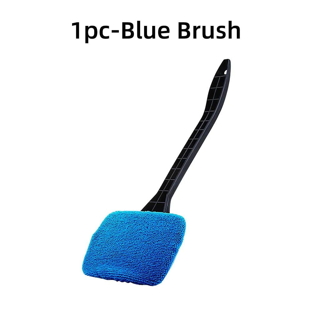 Car Window Cleaner Brush Kit Windshield Cleaning Wash Tool Inside Interior Auto Glass Wiper with Long Handle Car Accessories - Slobuy