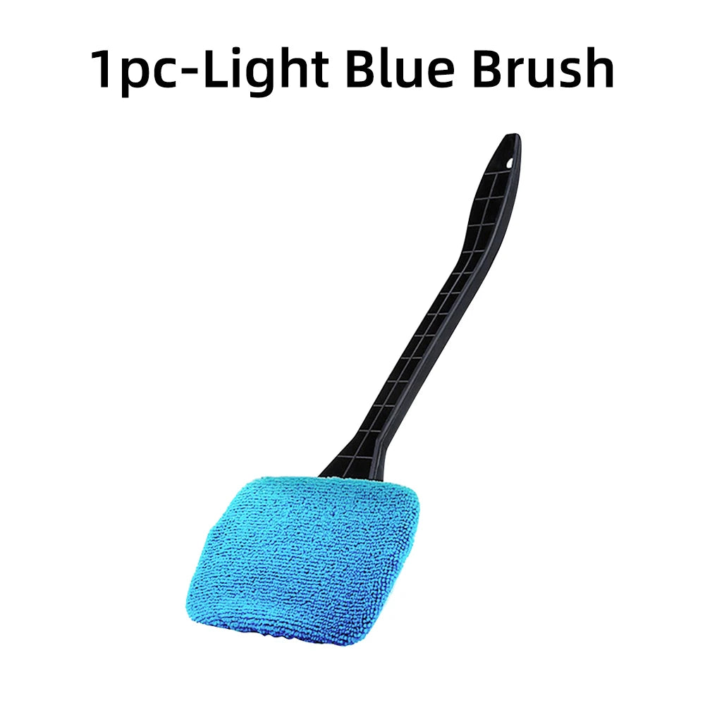 Car Window Cleaner Brush Kit Windshield Cleaning Wash Tool Inside Interior Auto Glass Wiper with Long Handle Car Accessories - Slobuy
