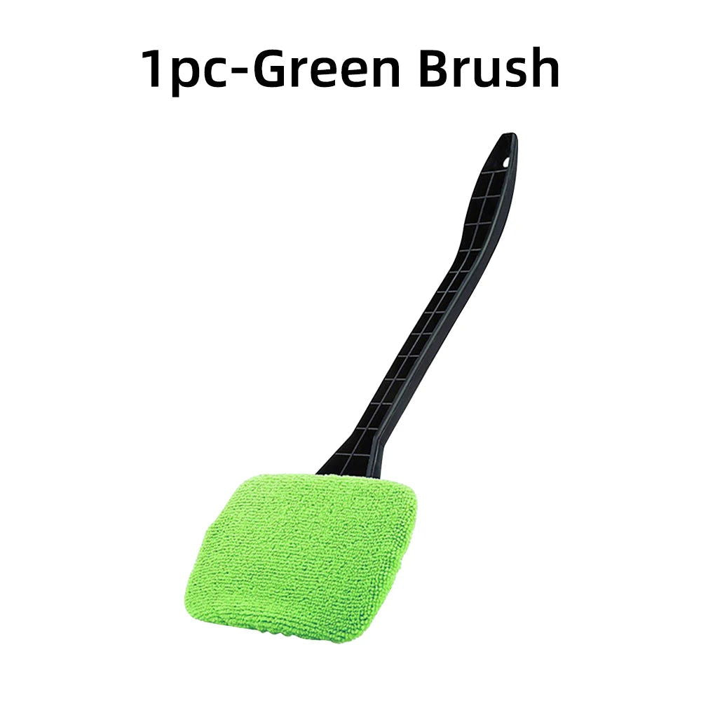 Car Window Cleaner Brush Kit Windshield Cleaning Wash Tool Inside Interior Auto Glass Wiper with Long Handle Car Accessories - Slobuy