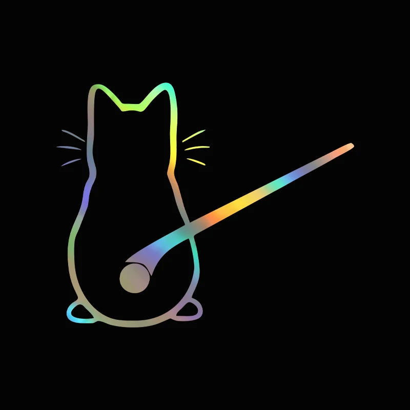 Car interior stickers Art design Fun cat car stickers Window rear glass Car decoration Car styling stickers and decals - Slobuy