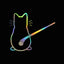 Car interior stickers Art design Fun cat car stickers Window rear glass Car decoration Car styling stickers and decals - Slobuy