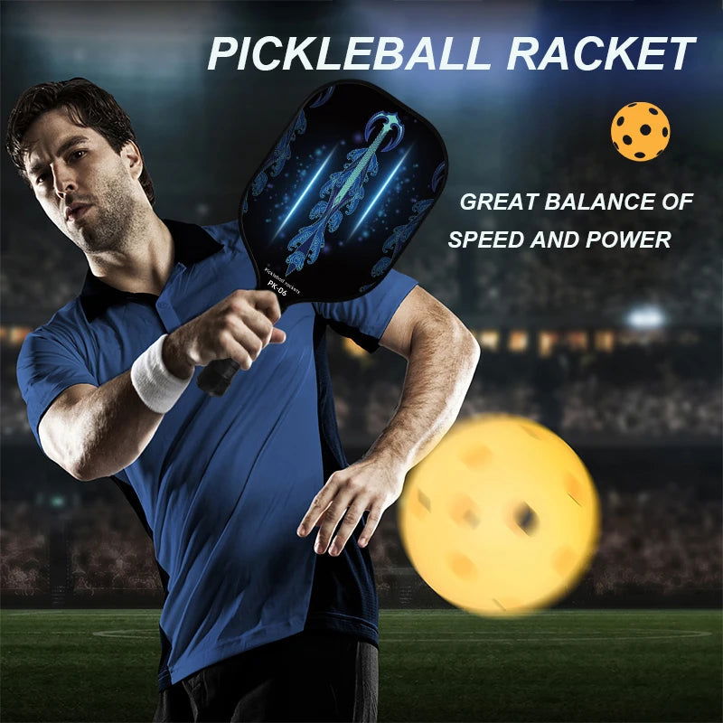 Carbon Fiber T700 Fabric Texture Pickleball Paddle, 16mm Pickleball Racket With Roughness And High Friction, USA Pickleball Appr - Slobuy