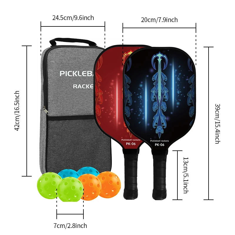 Carbon Fiber T700 Fabric Texture Pickleball Paddle, 16mm Pickleball Racket With Roughness And High Friction, USA Pickleball Appr - Slobuy