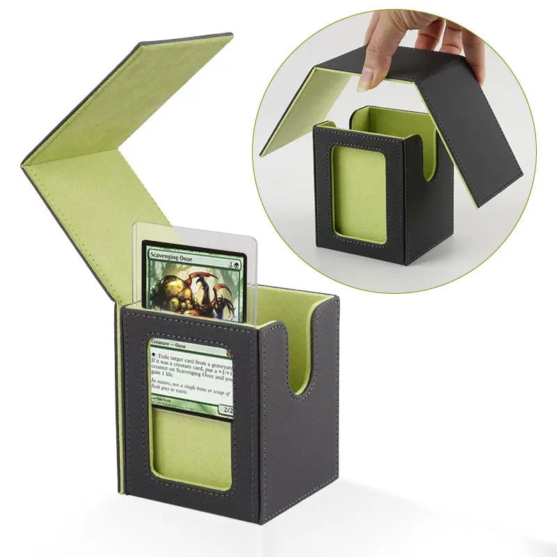 Card Deck Storage Box TCG Board Games magic Commander deck box mtg Card Carrying Organiser Case Trading（give toploader 1pcs） - Slobuy