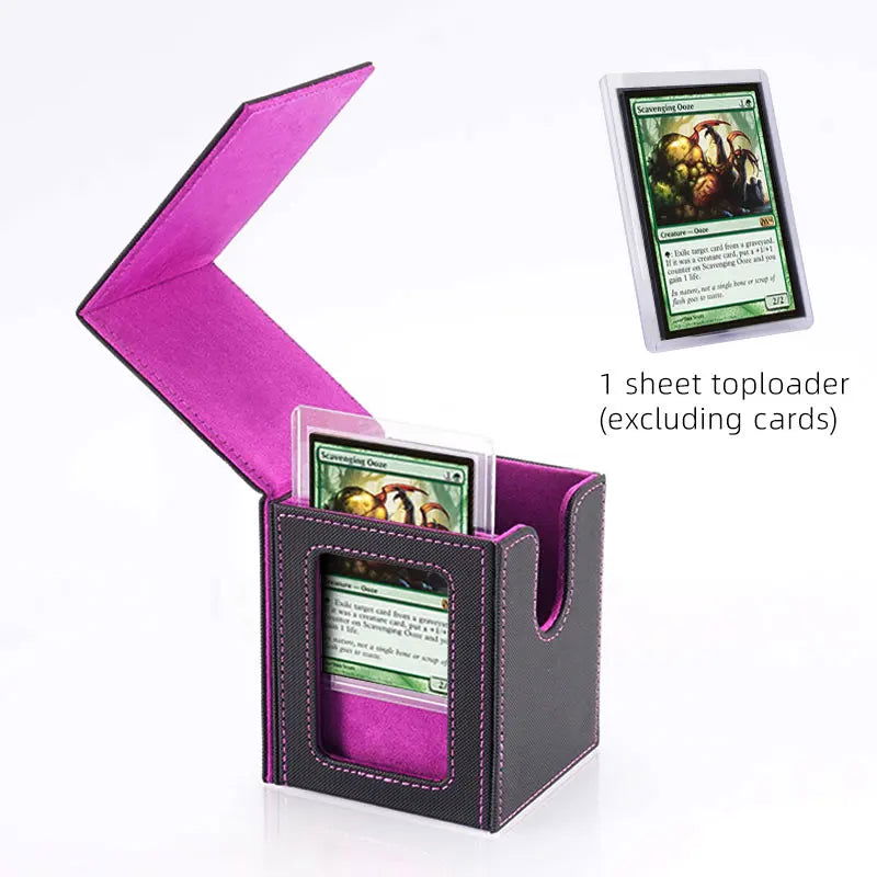Card Deck Storage Box TCG Board Games magic Commander deck box mtg Card Carrying Organiser Case Trading（give toploader 1pcs） - Slobuy