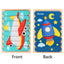 Cartoon Animal Double-sided Strip Wooden Puzzles Kids Montessori Jigsaw Game Baby Educational Toys for Children - Slobuy