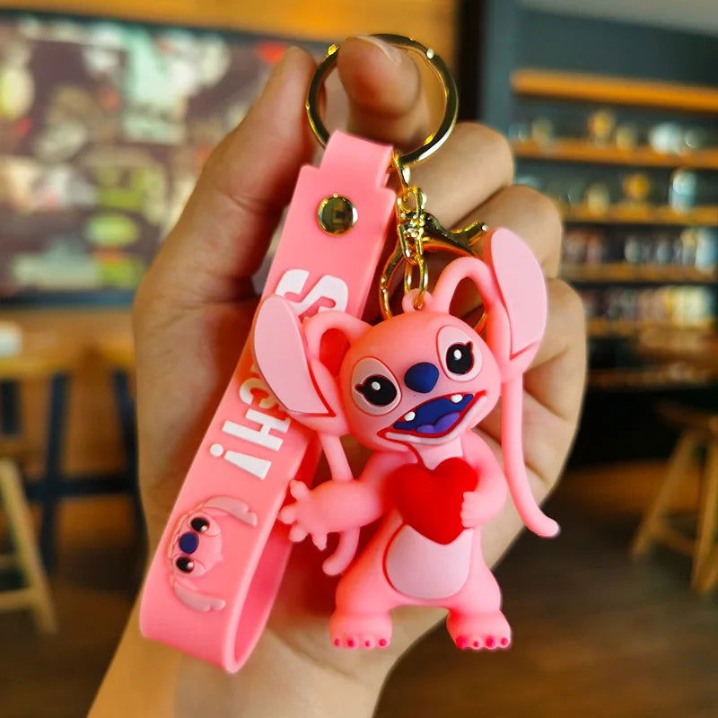 Cartoon Anime Disney Keychain Tom and Jerry Toys Doll Car Cute Keychains Bag Pendant Action Figure Pendant Kids Toys Gifts - Slobuy