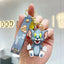 Cartoon Anime Disney Keychain Tom and Jerry Toys Doll Car Cute Keychains Bag Pendant Action Figure Pendant Kids Toys Gifts - Slobuy