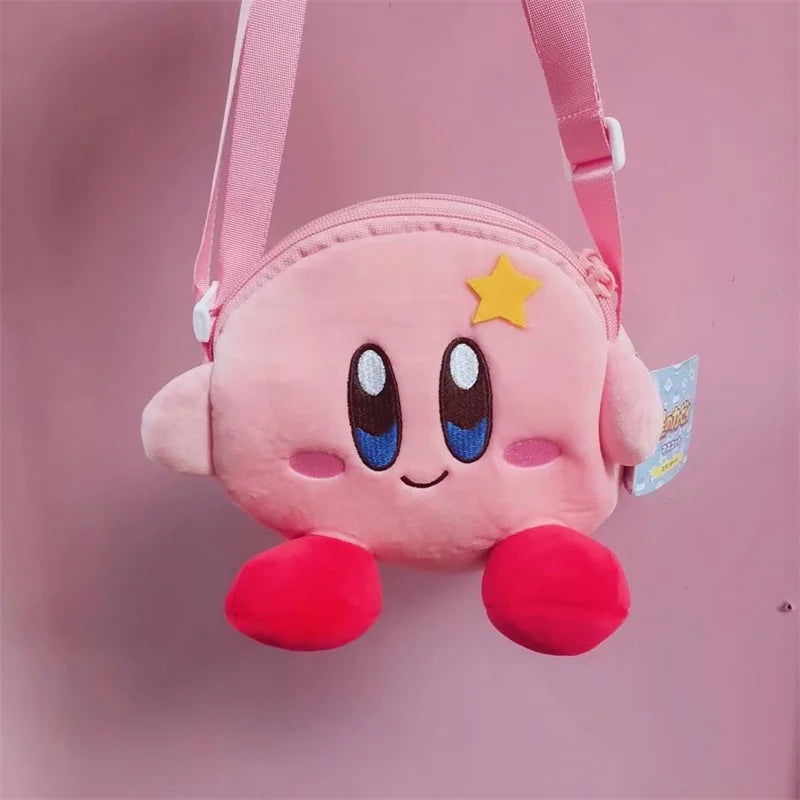 Cartoon Japanese Anime Kawaii Kirby Plush Toy Star Kirby Messenger Bag Soft Doll Bag Cute Mobile Phone Bag Girls Birthday Gift - Slobuy
