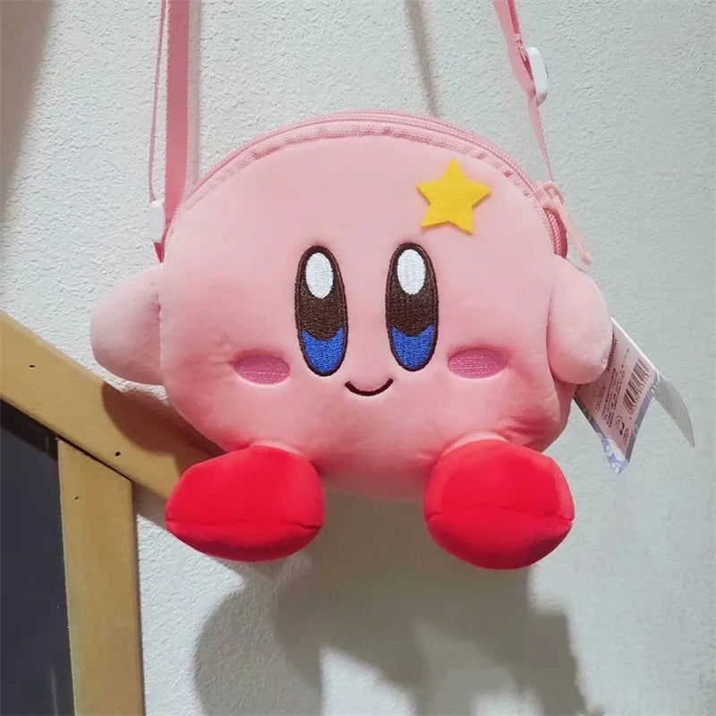Cartoon Japanese Anime Kawaii Kirby Plush Toy Star Kirby Messenger Bag Soft Doll Bag Cute Mobile Phone Bag Girls Birthday Gift - Slobuy