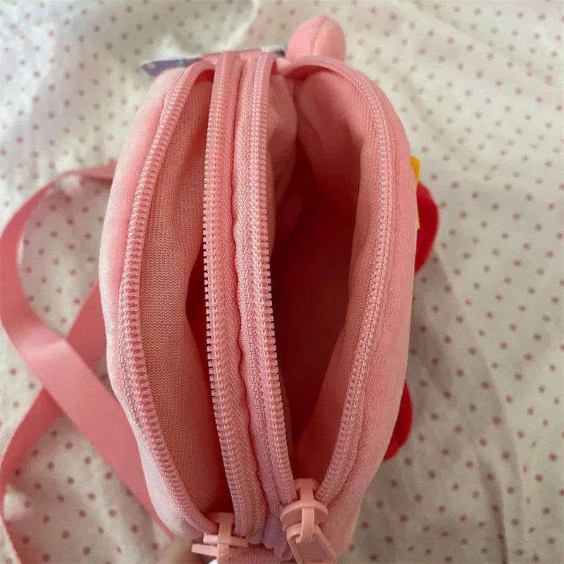 Cartoon Japanese Anime Kawaii Kirby Plush Toy Star Kirby Messenger Bag Soft Doll Bag Cute Mobile Phone Bag Girls Birthday Gift - Slobuy