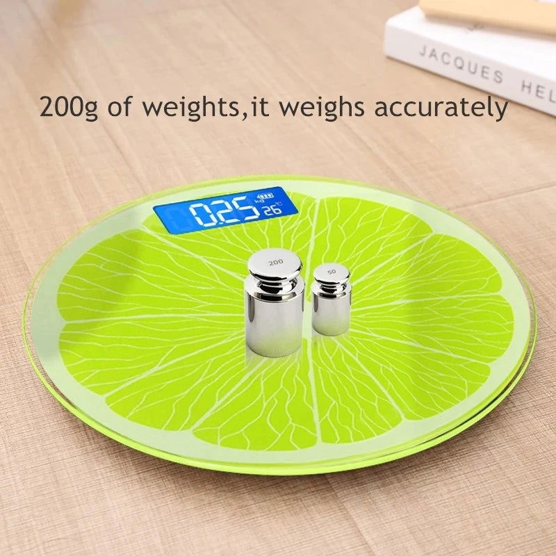 Cartoon Lemon Pattern  Weight Scale For Weighing Body  Electronic Household Balance Floor Smart Digital Scales Bathroom Scales - Slobuy