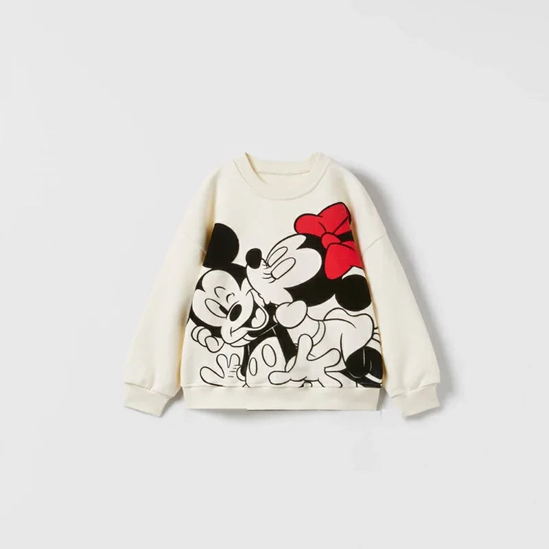 Cartoon Sweatshirts Pure Color Casual Sports Long-sleeved TShirt For Boys And Girls Fashion Wear Cute New Style Cotton Hoodies - Slobuy