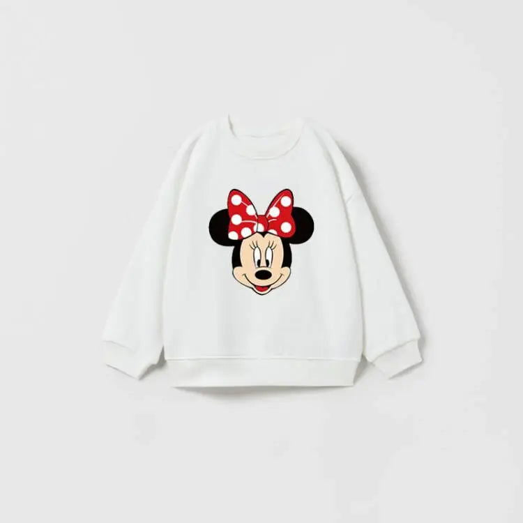 Cartoon Sweatshirts Pure Color Casual Sports Long-sleeved TShirt For Boys And Girls Fashion Wear Cute New Style Cotton Hoodies - Slobuy