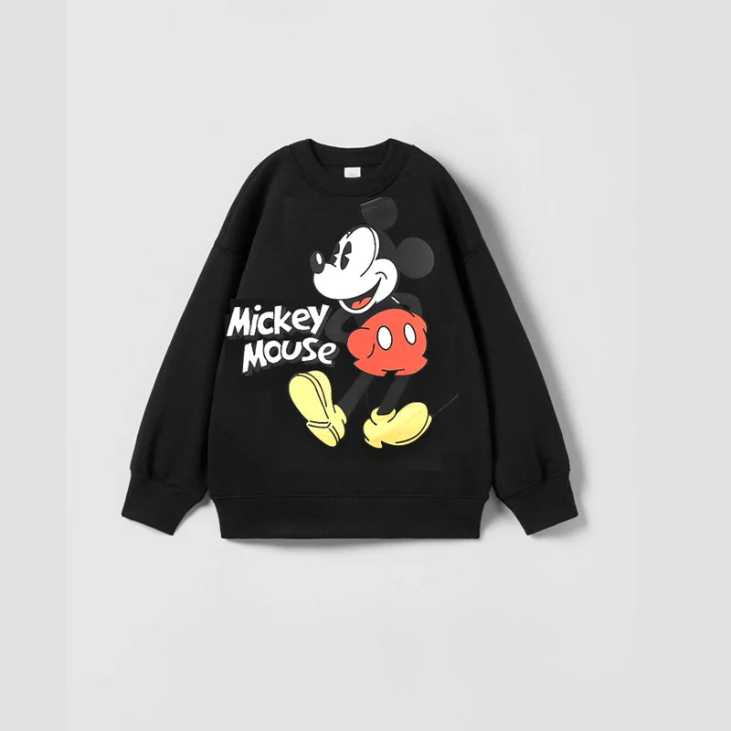 Cartoon Sweatshirts Pure Color Casual Sports Long-sleeved TShirt For Boys And Girls Fashion Wear Cute New Style Cotton Hoodies - Slobuy