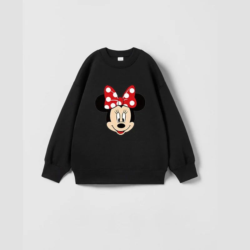 Cartoon Sweatshirts Pure Color Casual Sports Long-sleeved TShirt For Boys And Girls Fashion Wear Cute New Style Cotton Hoodies - Slobuy