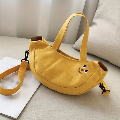 Cartoon WOMEN'S Crossbody Bag, Fashionable and Versatile, Cute Banana Shoulder Bag, Hand-held Canvas WOMEN'S Bag - Slobuy