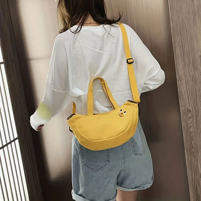 Cartoon WOMEN'S Crossbody Bag, Fashionable and Versatile, Cute Banana Shoulder Bag, Hand-held Canvas WOMEN'S Bag - Slobuy
