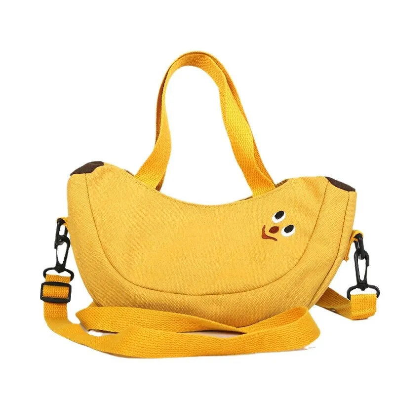 Cartoon WOMEN'S Crossbody Bag, Fashionable and Versatile, Cute Banana Shoulder Bag, Hand-held Canvas WOMEN'S Bag - Slobuy