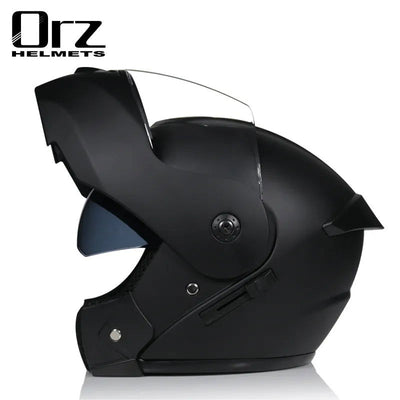 Casco capacetes double dual lens helmet motorcycle helmet full face helmets downhill racing helmets motorfiets helm - Slobuy