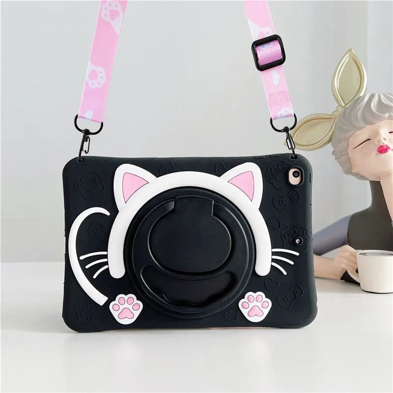Case For Samsung Galaxy Tab A9 Plus A8 10.5 SM-X200 X205 A 8 A7 10.4 S6 Lite P610 T220 360 Rotating Kids Tablet Stand Cover - Slobuy