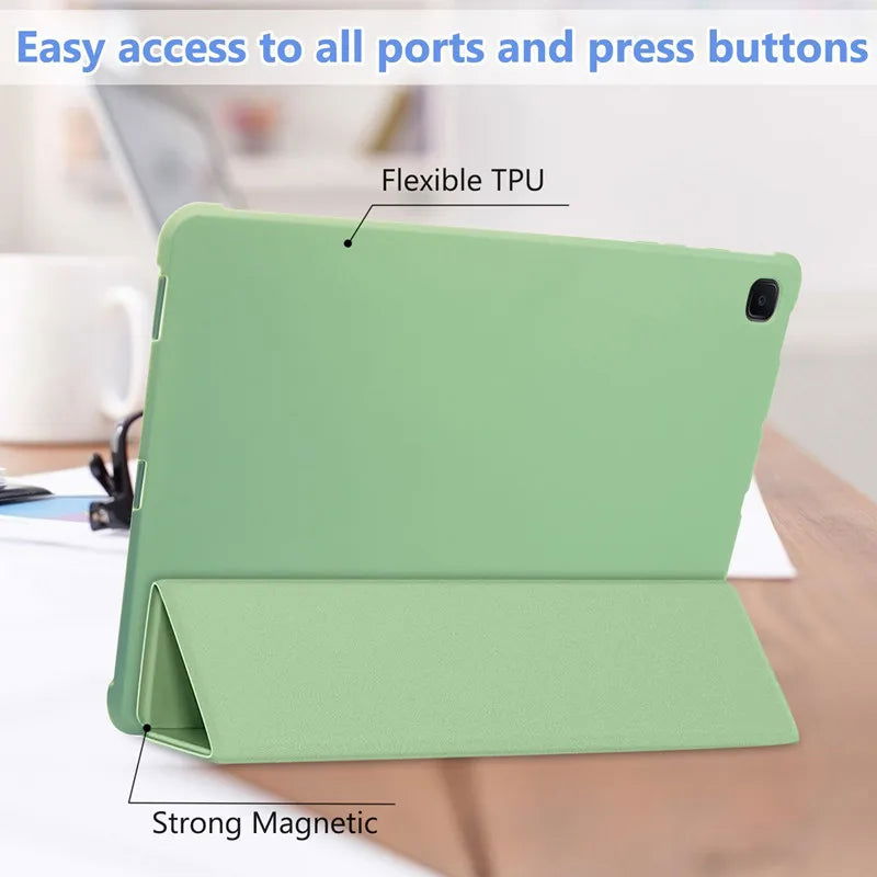 Case for Samsung Galaxy Tab A9+ A8 10.5 X205 X200 S6 Lite P610 P615 A7 T500  A7 lite T220 S7 S8 S9 PU Tablet Cover Smart Leather - Slobuy