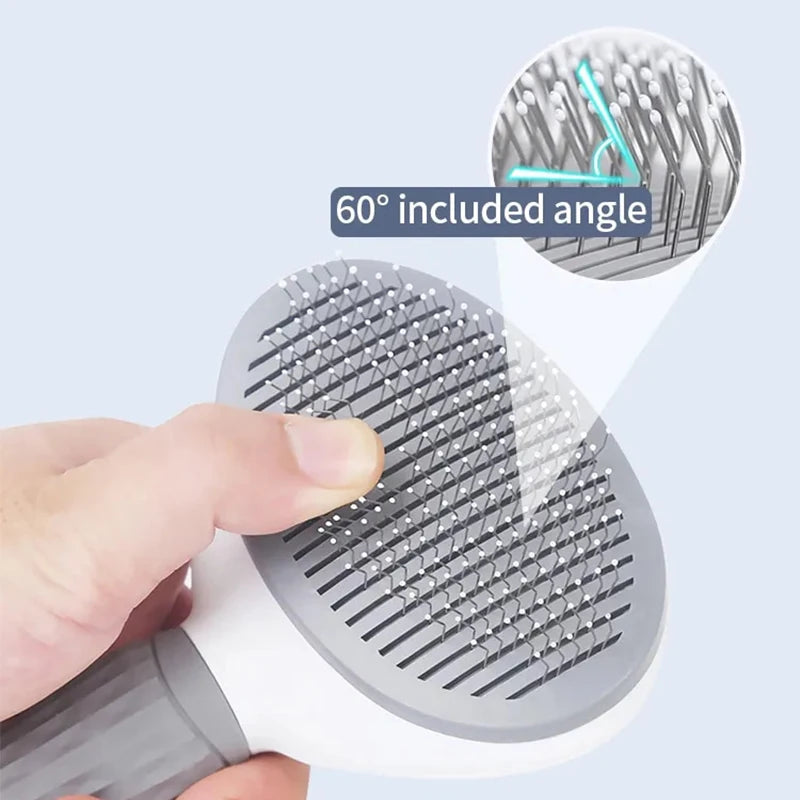 Cat Brush Remove Hair Pet Hair Removal Comb for Cats Non-slip Grooming Brush Stainless Steel Dog Combs Brushes Cat Accessories - Slobuy