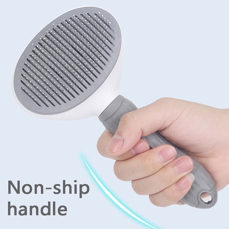 Cat Brush Remove Hair Pet Hair Removal Comb for Cats Non-slip Grooming Brush Stainless Steel Dog Combs Brushes Cat Accessories - Slobuy