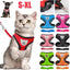 Cat Dog Harness with Lead Leash Adjustable Vest Polyester Mesh Breathable Harnesses Reflective sti for Small Dog Cat accessories - Slobuy