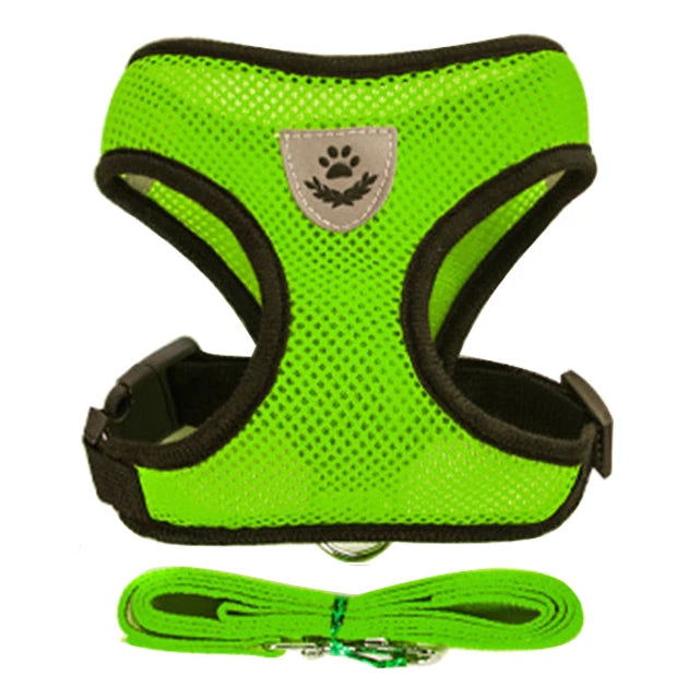 Cat Harness Vest Walking Lead Leash For Puppy Dogs Collar Polyester Adjustable Mesh Dog Harness For Small Medium Pet Accessories - Slobuy