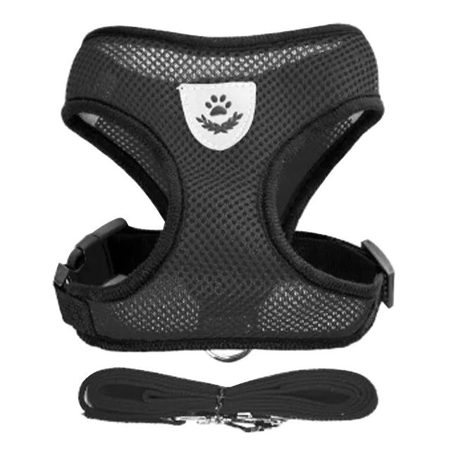 Cat Harness Vest Walking Lead Leash For Puppy Dogs Collar Polyester Adjustable Mesh Dog Harness For Small Medium Pet Accessories - Slobuy