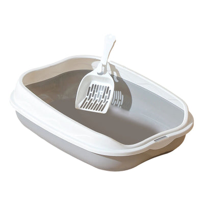 Cat Litter Box Portable Bedpan Removable Semi Closed Kitty Litter Pan Potty Toilet for Rabbit Medium Large Cats Small Animals - Slobuy