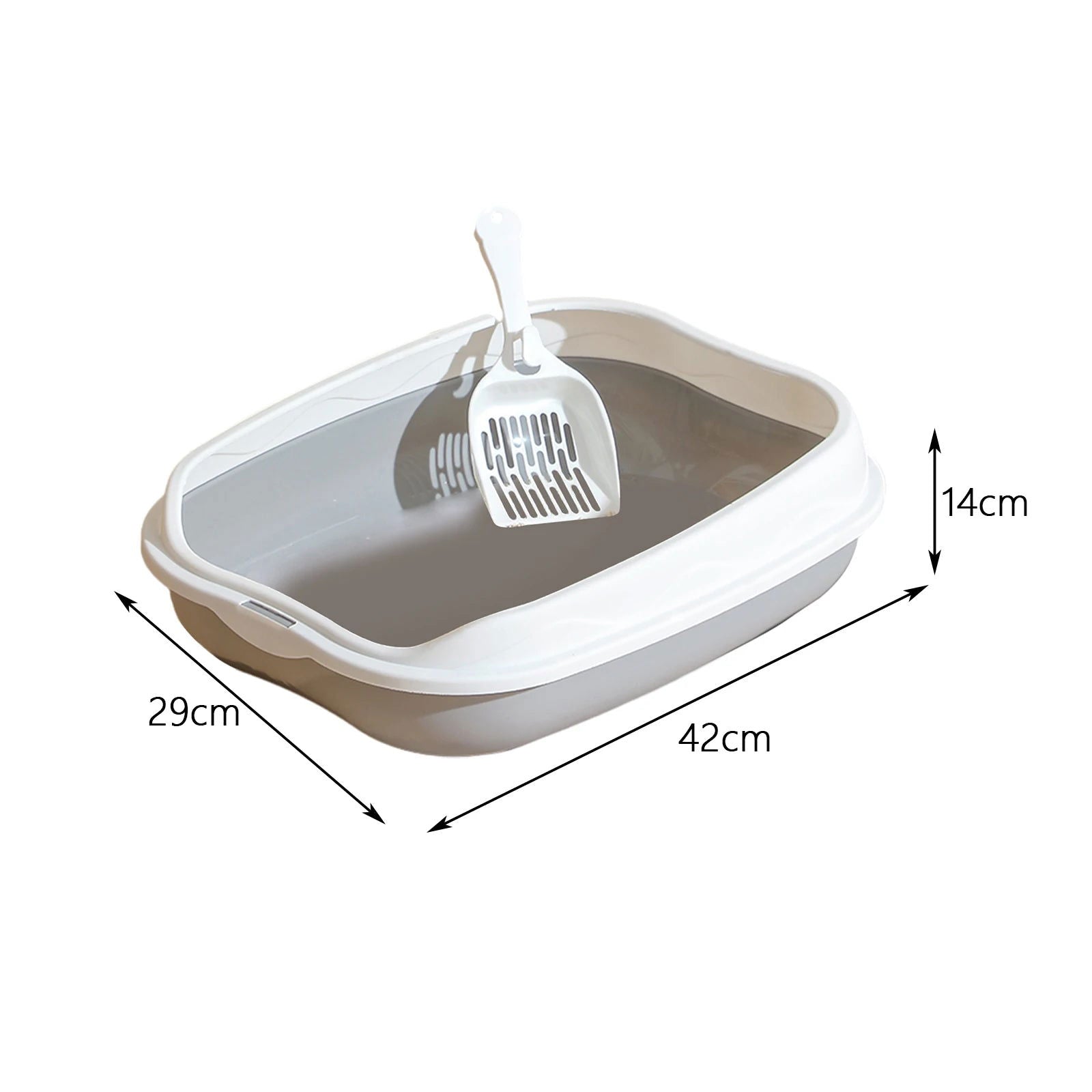 Cat Litter Box Portable Bedpan Removable Semi Closed Kitty Litter Pan Potty Toilet for Rabbit Medium Large Cats Small Animals - Slobuy