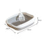 Cat Litter Box Portable Bedpan Removable Semi Closed Kitty Litter Pan Potty Toilet for Rabbit Medium Large Cats Small Animals - Slobuy
