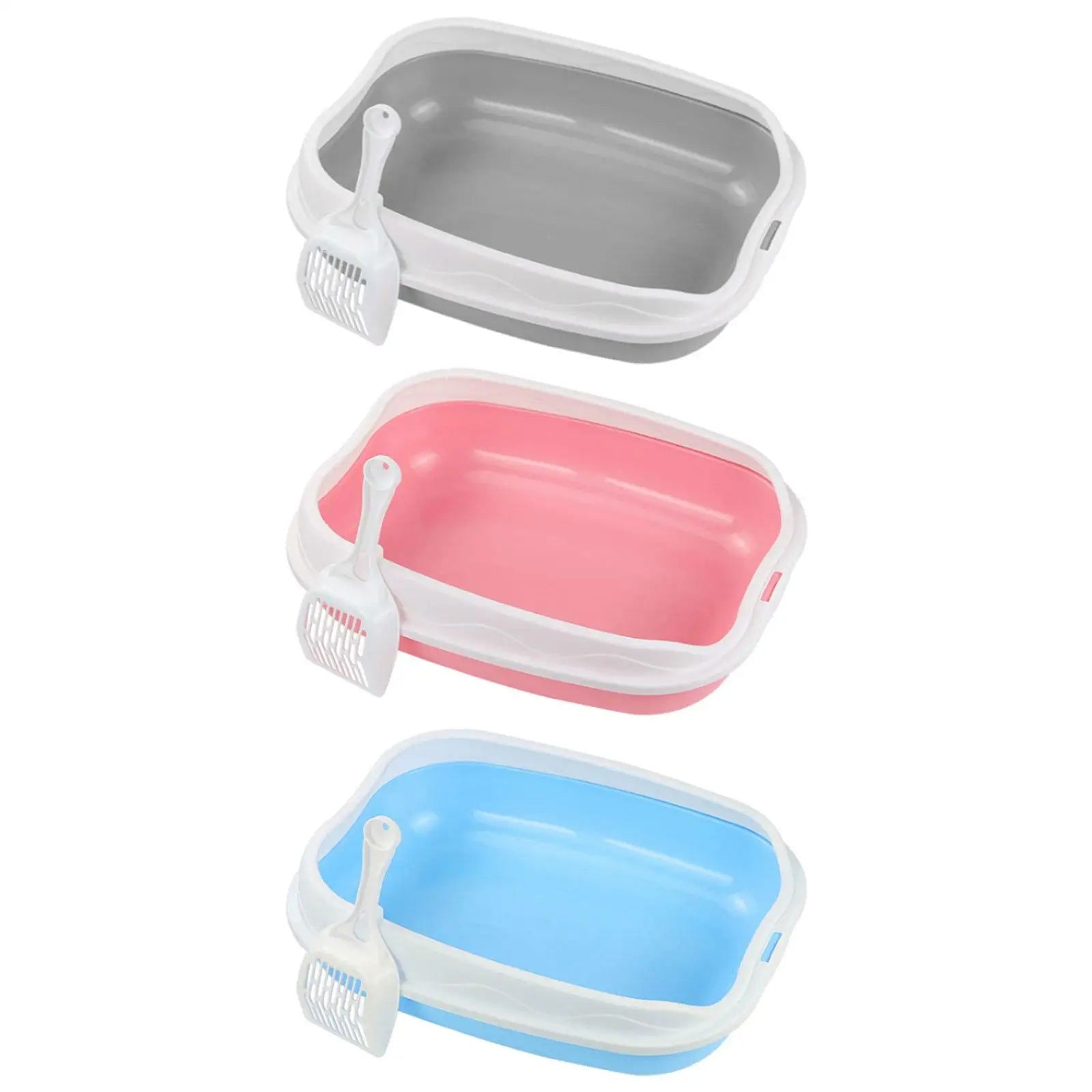 Cat Litter Box for Small Animals Rabbit Cat Sandbox Container Easy to Install Semi Enclosed Cat Sand Basin Kitten Toilet - Slobuy