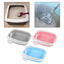 Cat Litter Box for Small Animals Rabbit Cat Sandbox Container Easy to Install Semi Enclosed Cat Sand Basin Kitten Toilet - Slobuy