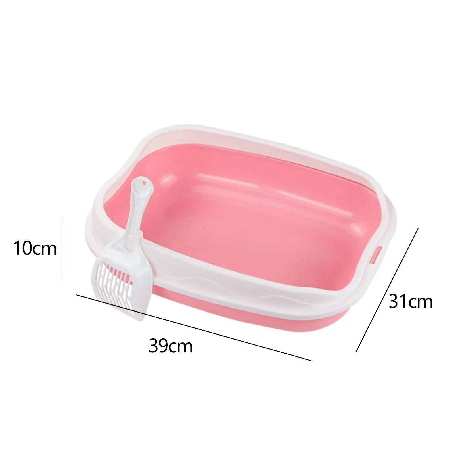 Cat Litter Box for Small Animals Rabbit Cat Sandbox Container Easy to Install Semi Enclosed Cat Sand Basin Kitten Toilet - Slobuy