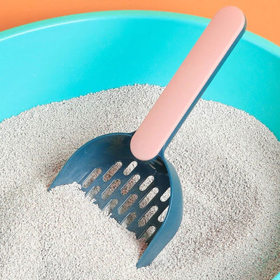 Cat Litter Scoop Plastic Cat Litter Shovel With Base Self Cleaning Cat Litter Box Shovel Kitten Toilet Clean Tools Cat Supplies - Slobuy