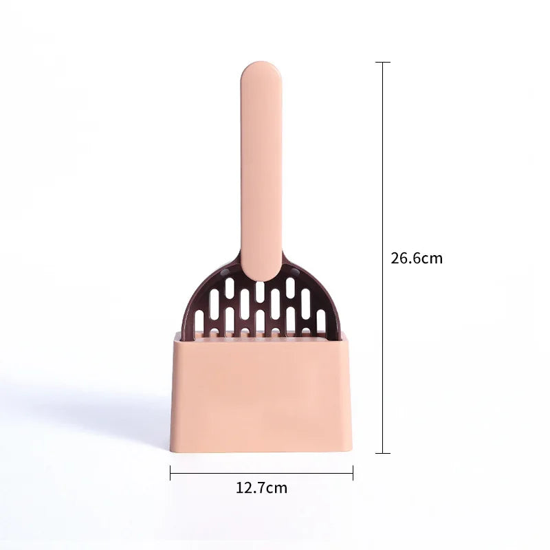 Cat Litter Scoop Plastic Cat Litter Shovel With Base Self Cleaning Cat Litter Box Shovel Kitten Toilet Clean Tools Cat Supplies - Slobuy