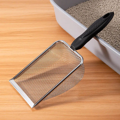 Cat Litter Shovel Stainless Steel Reptile Sand Substrate Shovel Clean Up Feces Fine Mesh Sifter For Bedding - Slobuy