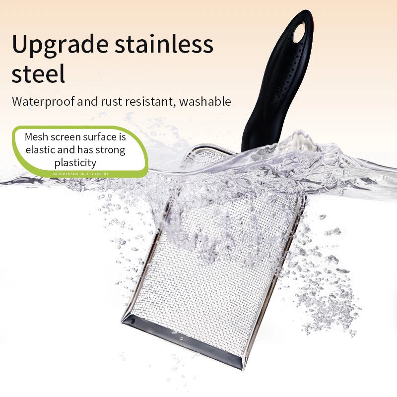 Cat Litter Shovel Stainless Steel Reptile Sand Substrate Shovel Clean Up Feces Fine Mesh Sifter For Bedding - Slobuy