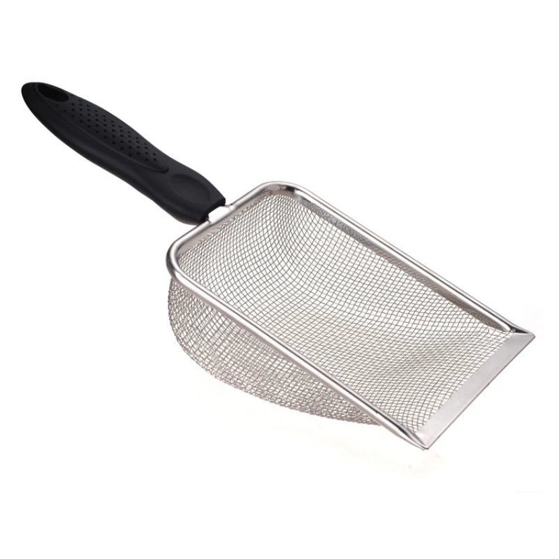 Cat Litter Shovel Stainless Steel Reptile Sand Substrate Shovel Clean Up Feces Fine Mesh Sifter For Bedding - Slobuy