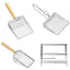 Cat Litter Shovel  Wood Handle Metal Scooper with Hook Portable Stainless Steel Sifting Kitten Toilet Cleaning Tool Pet Products - Slobuy
