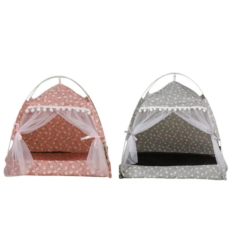 Cat Nest Portable Folding Pet Tent Cat House Cage For Cat Tent Playpen Puppy Kennel Easy Operation Fence With Screen Door - Slobuy