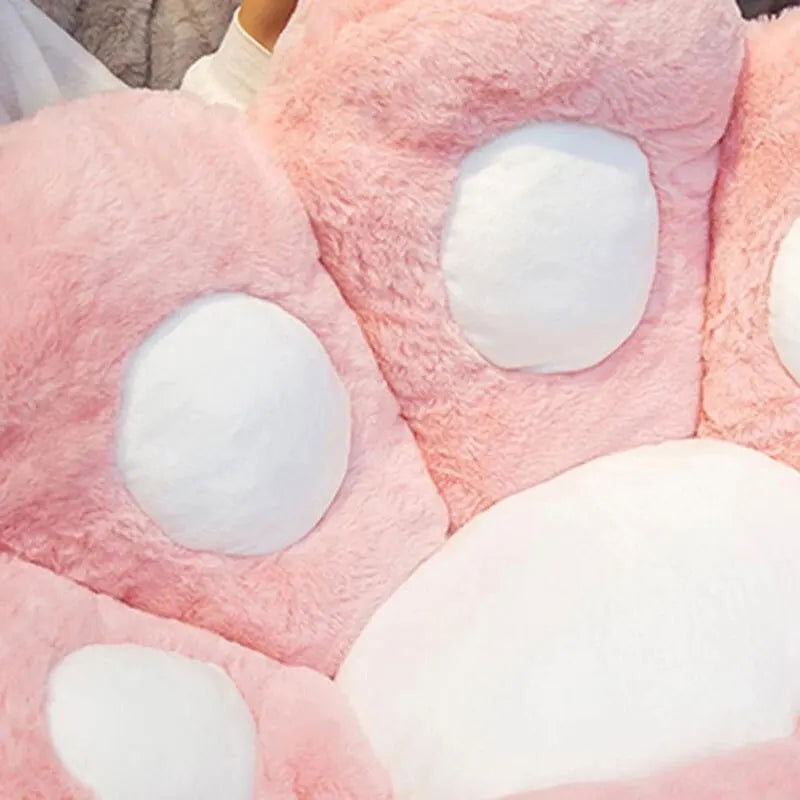 Cat Paw Back Soft Pillows Plush Chair Cushion Sofa Indoor Floor Home Chair Decor Animal Plush Throw Pillow Back Rest Pillow - Slobuy