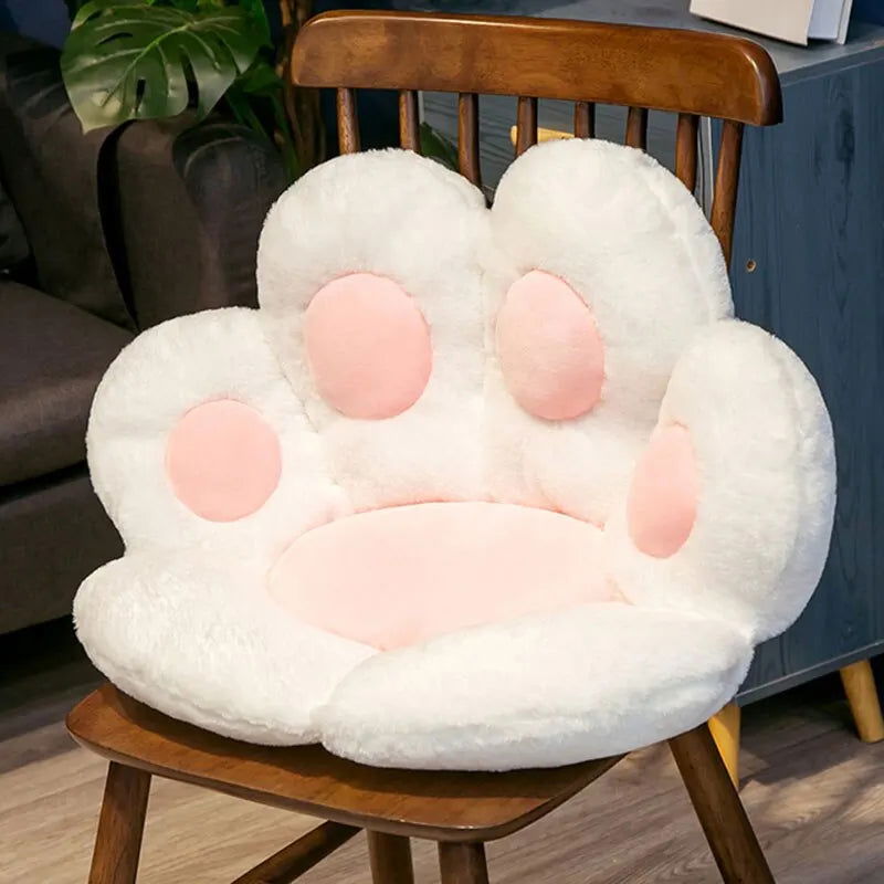 Cat Paw Back Soft Pillows Plush Chair Cushion Sofa Indoor Floor Home Chair Decor Animal Plush Throw Pillow Back Rest Pillow - Slobuy