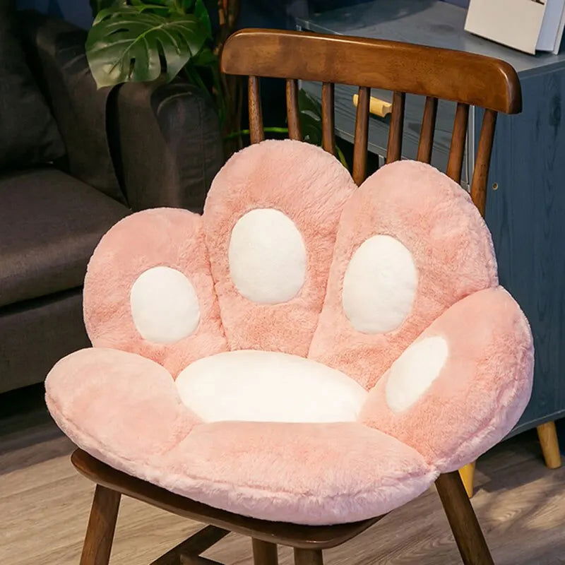 Cat Paw Back Soft Pillows Plush Chair Cushion Sofa Indoor Floor Home Chair Decor Animal Plush Throw Pillow Back Rest Pillow - Slobuy